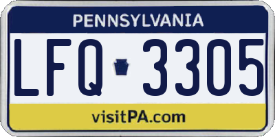 PA license plate LFQ3305