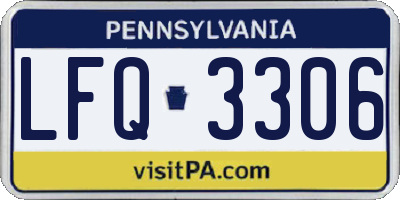 PA license plate LFQ3306