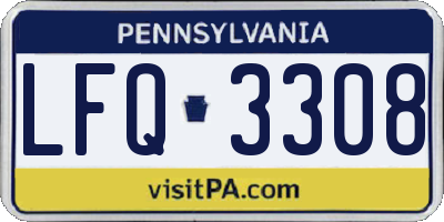 PA license plate LFQ3308