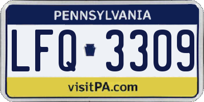 PA license plate LFQ3309