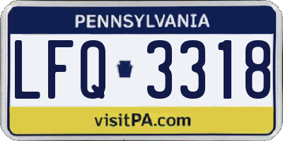 PA license plate LFQ3318