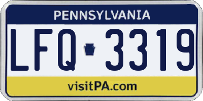 PA license plate LFQ3319