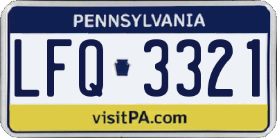 PA license plate LFQ3321