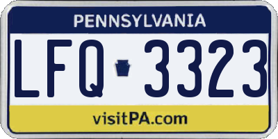 PA license plate LFQ3323