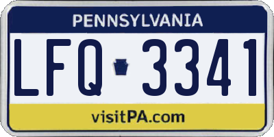 PA license plate LFQ3341