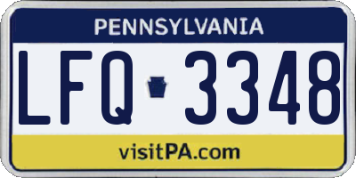 PA license plate LFQ3348