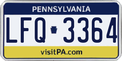 PA license plate LFQ3364