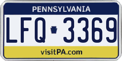 PA license plate LFQ3369