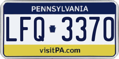 PA license plate LFQ3370