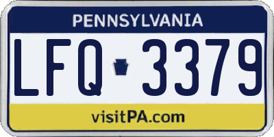 PA license plate LFQ3379
