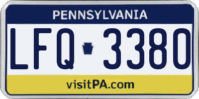 PA license plate LFQ3380