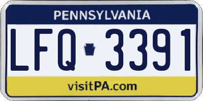 PA license plate LFQ3391