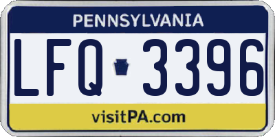 PA license plate LFQ3396