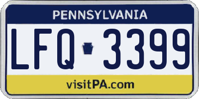 PA license plate LFQ3399
