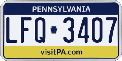 PA license plate LFQ3407