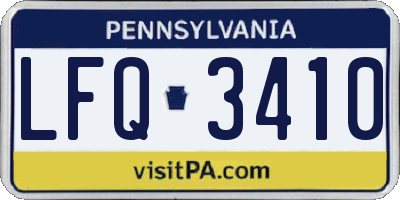 PA license plate LFQ3410