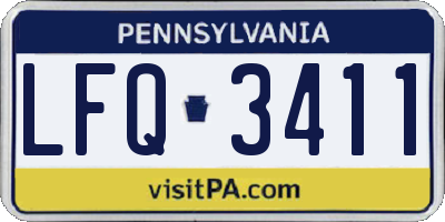 PA license plate LFQ3411