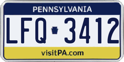 PA license plate LFQ3412