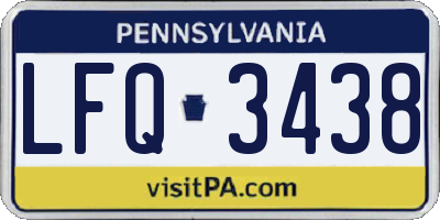 PA license plate LFQ3438