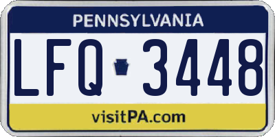PA license plate LFQ3448
