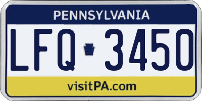 PA license plate LFQ3450