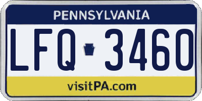 PA license plate LFQ3460