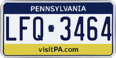 PA license plate LFQ3464