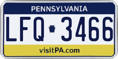 PA license plate LFQ3466