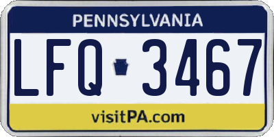PA license plate LFQ3467