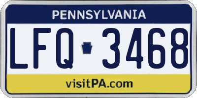 PA license plate LFQ3468