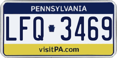 PA license plate LFQ3469