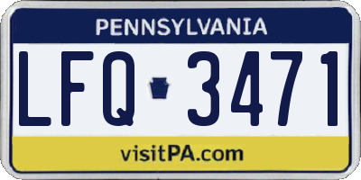 PA license plate LFQ3471