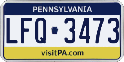 PA license plate LFQ3473