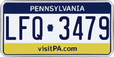 PA license plate LFQ3479