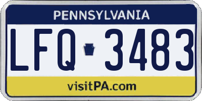 PA license plate LFQ3483