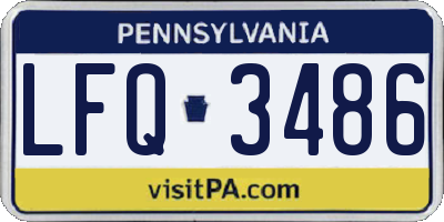 PA license plate LFQ3486