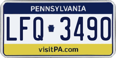PA license plate LFQ3490