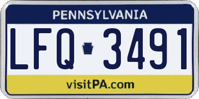 PA license plate LFQ3491