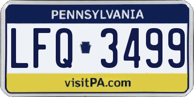 PA license plate LFQ3499