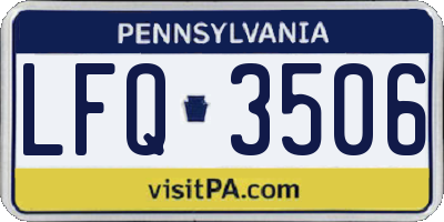 PA license plate LFQ3506