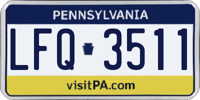 PA license plate LFQ3511