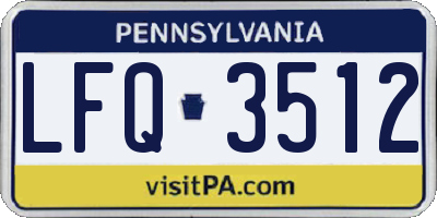 PA license plate LFQ3512