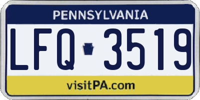 PA license plate LFQ3519