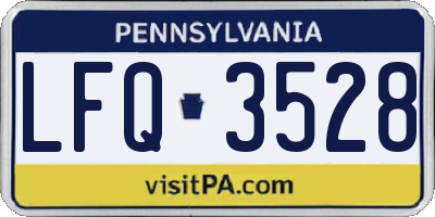 PA license plate LFQ3528