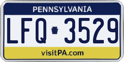 PA license plate LFQ3529