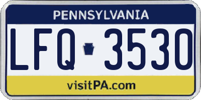 PA license plate LFQ3530
