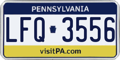 PA license plate LFQ3556