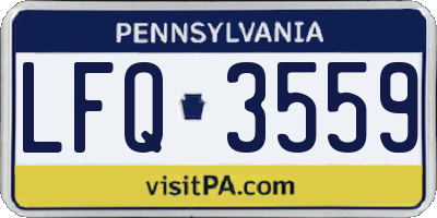 PA license plate LFQ3559