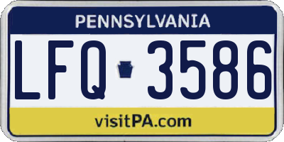 PA license plate LFQ3586