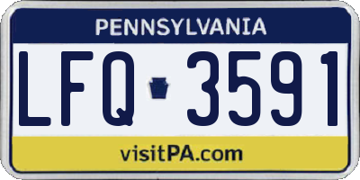 PA license plate LFQ3591